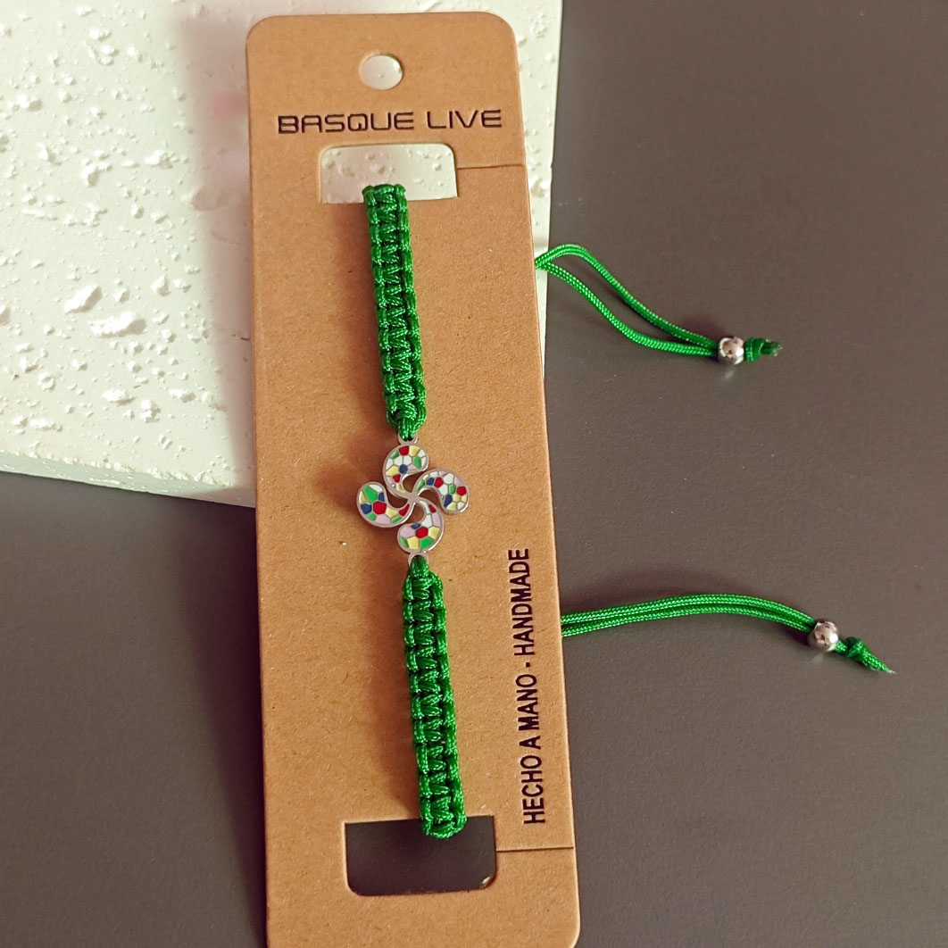 Pulsera Lauburu kolore verde - berdea eskumuturrekoa