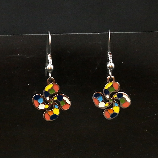 pendientes colgar lauburu colores