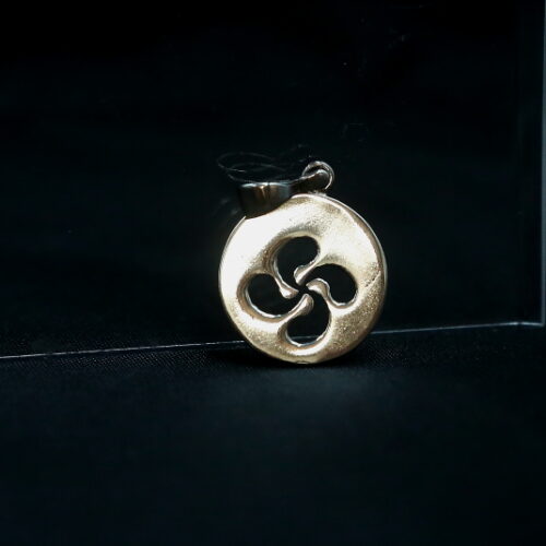 Colgante redondo lauburu plata