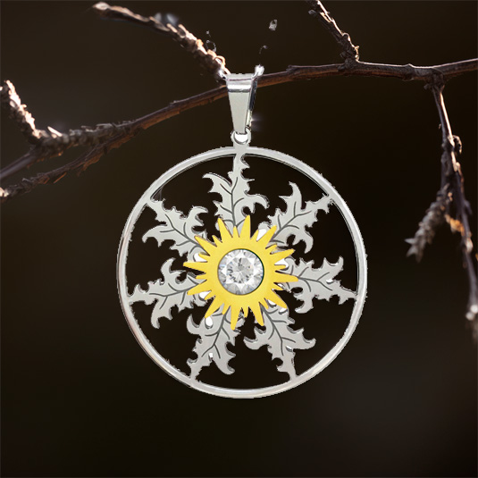 colgante circulo eguzkilore grande